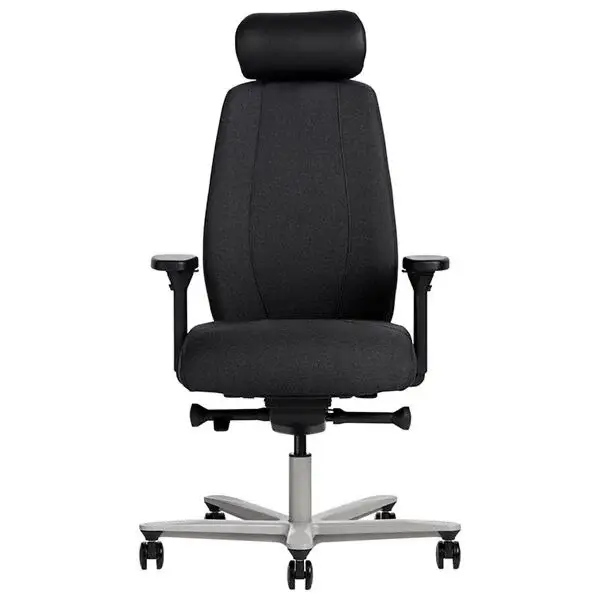 Ergoff Kontorstol DNA Gråsort med alugråt understel