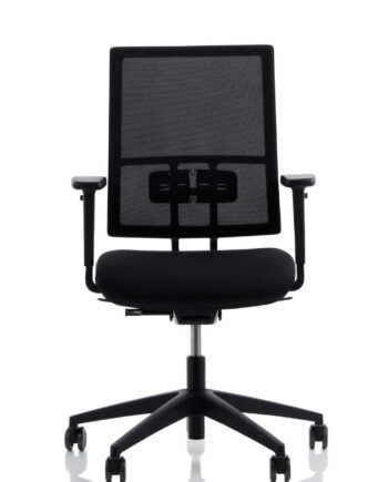 Kohl Anteo 5000 kontorstol medium mesh ryg, sort stofsæde